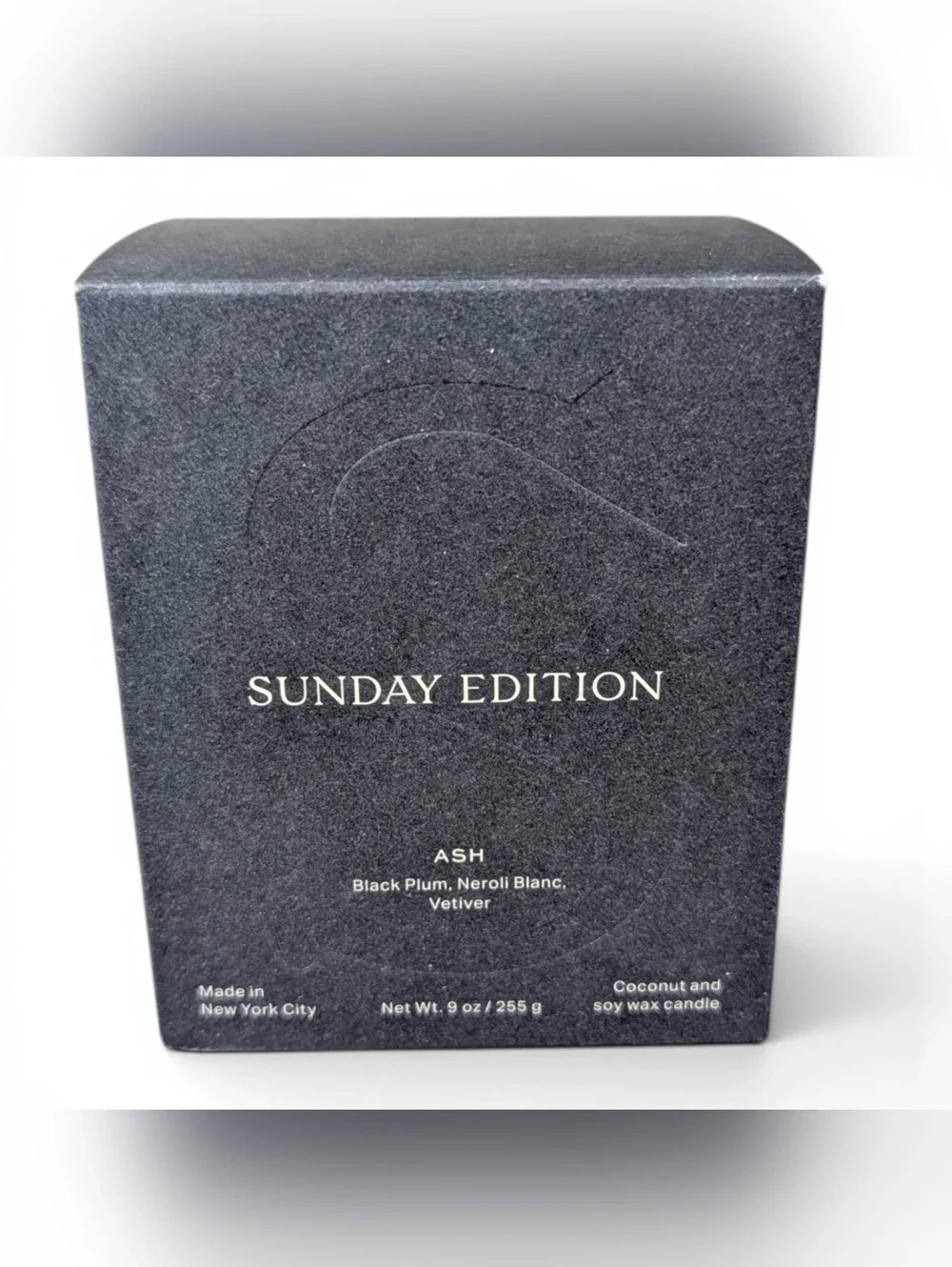 NEW Sunday Edition Candle Ash Scented Coconut Soy Wax 9 oz Handmade Neroli Rose